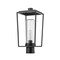 Z-Lite Sheridan 1 Light Outdoor Post Mount Fixture, Black And Seedy 594PHMR-BK - alternate 4